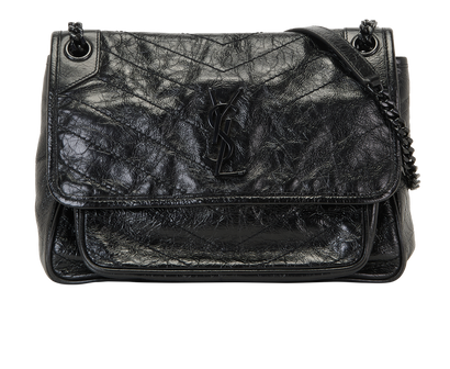 Medium Niki, &pound;1,200, Handbags, Black, Leather, Front view